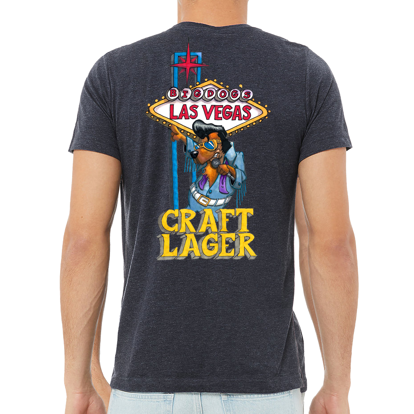"Las Vegas Craft Lager" T-shirt (Heathered Navy)